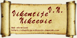 Vikentije Nikčević vizit kartica